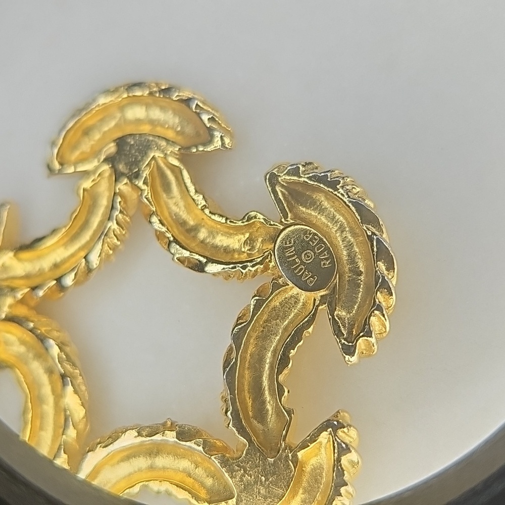 Vintage Pauline Rader Goldette 1970s Long Goldtone Rope Link Pendant Necklace - Picture 3 of 6